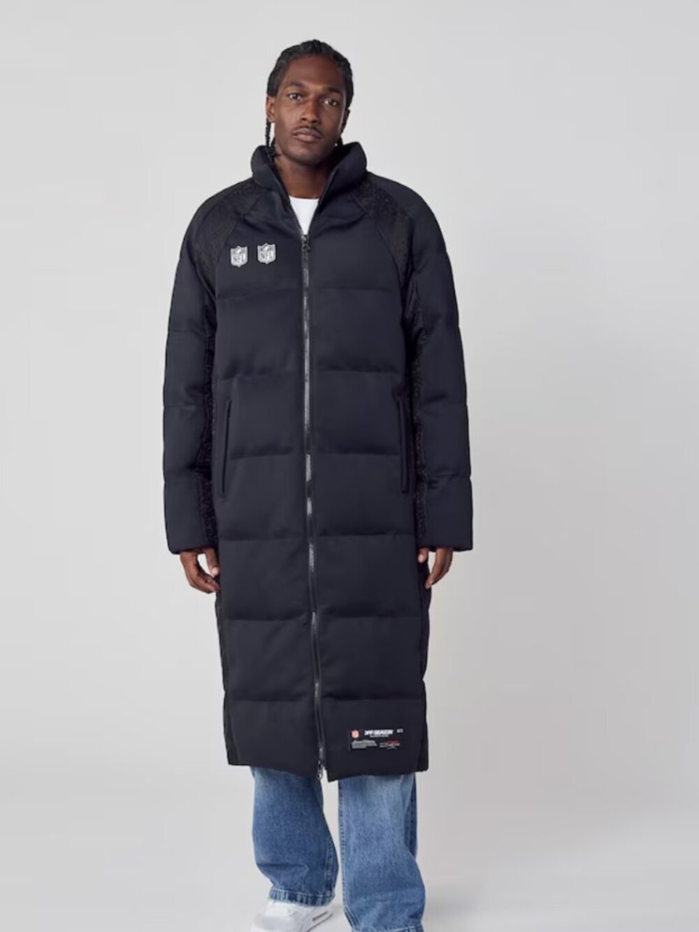 Off Season Navy Denver Broncos Long Team Puffer Coat Unisex